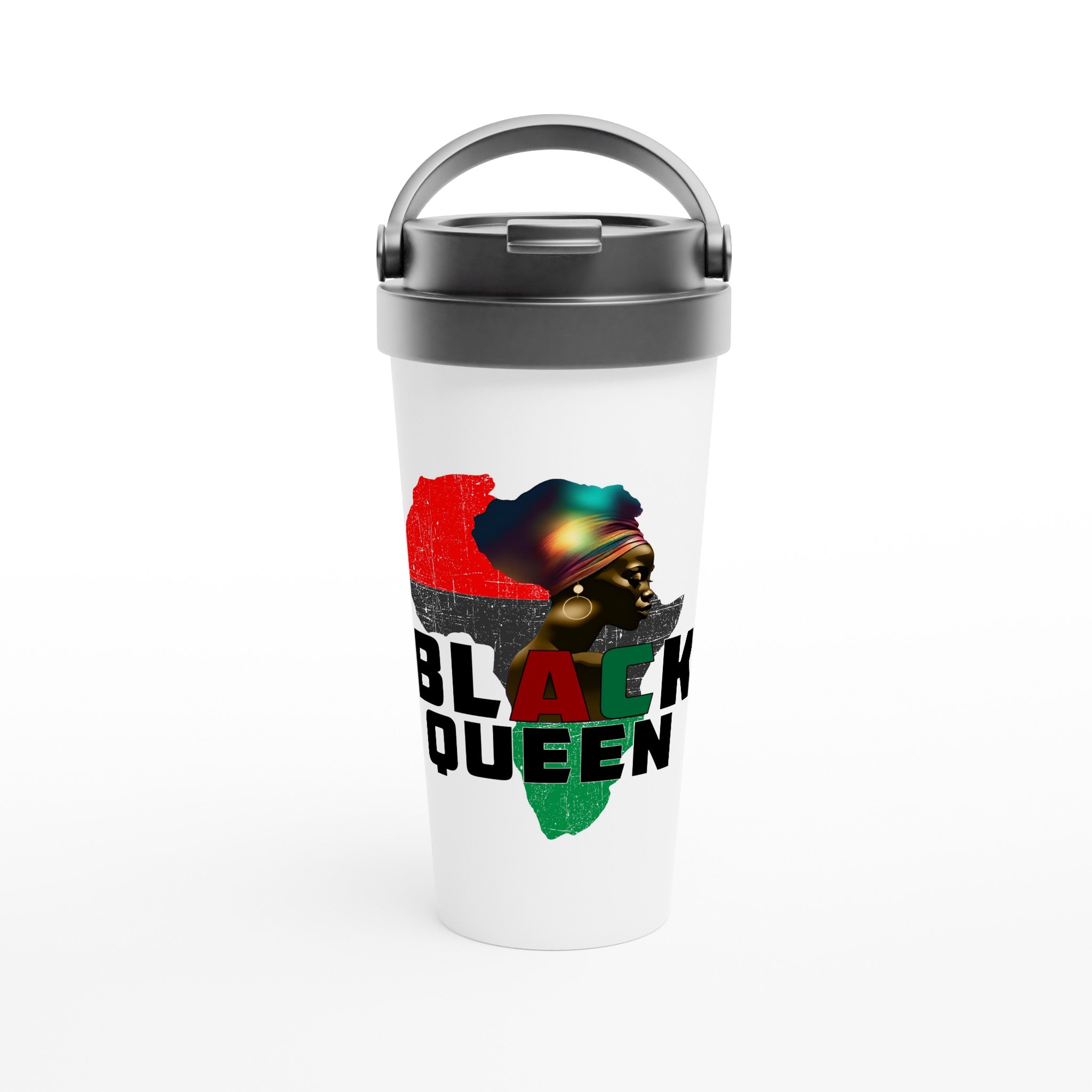 Black Queen 15oz Travel Mug - iCandy gFX Studios