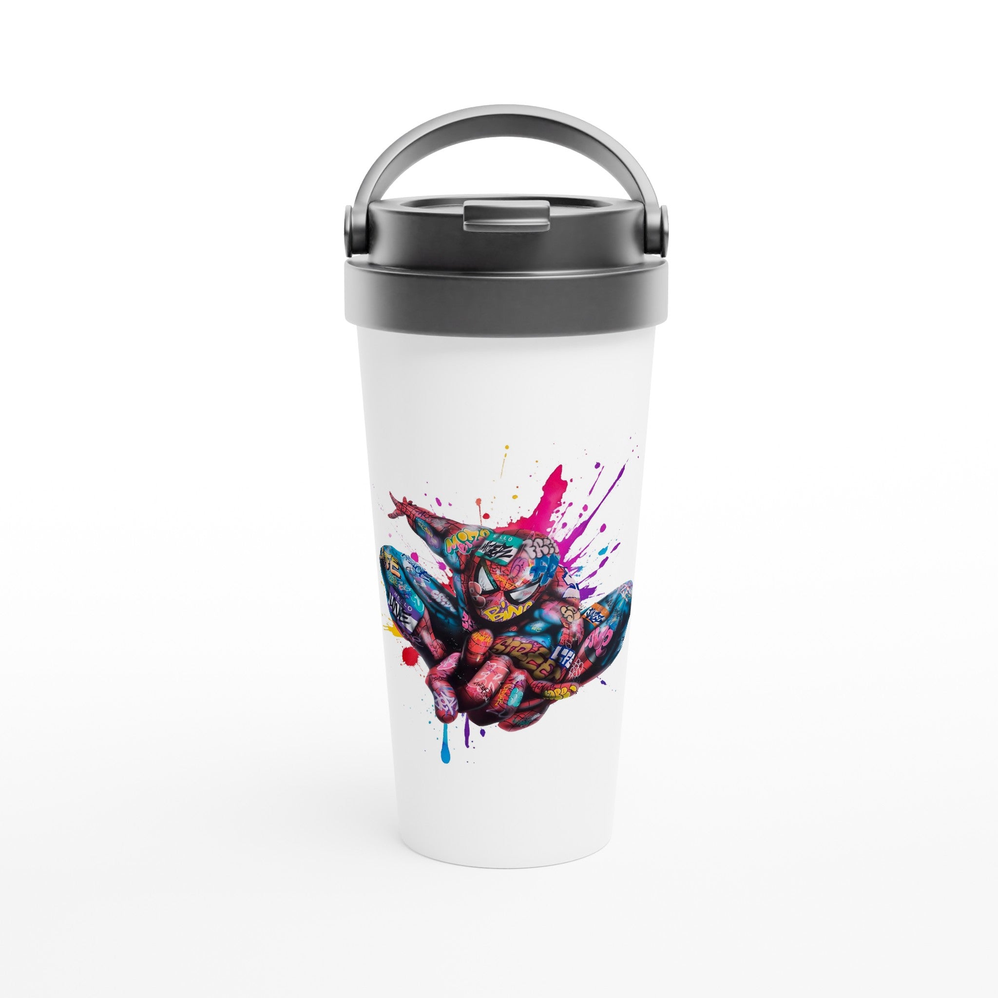Spider man graffiti 15oz Travel Mug - iCandy gFX Studios