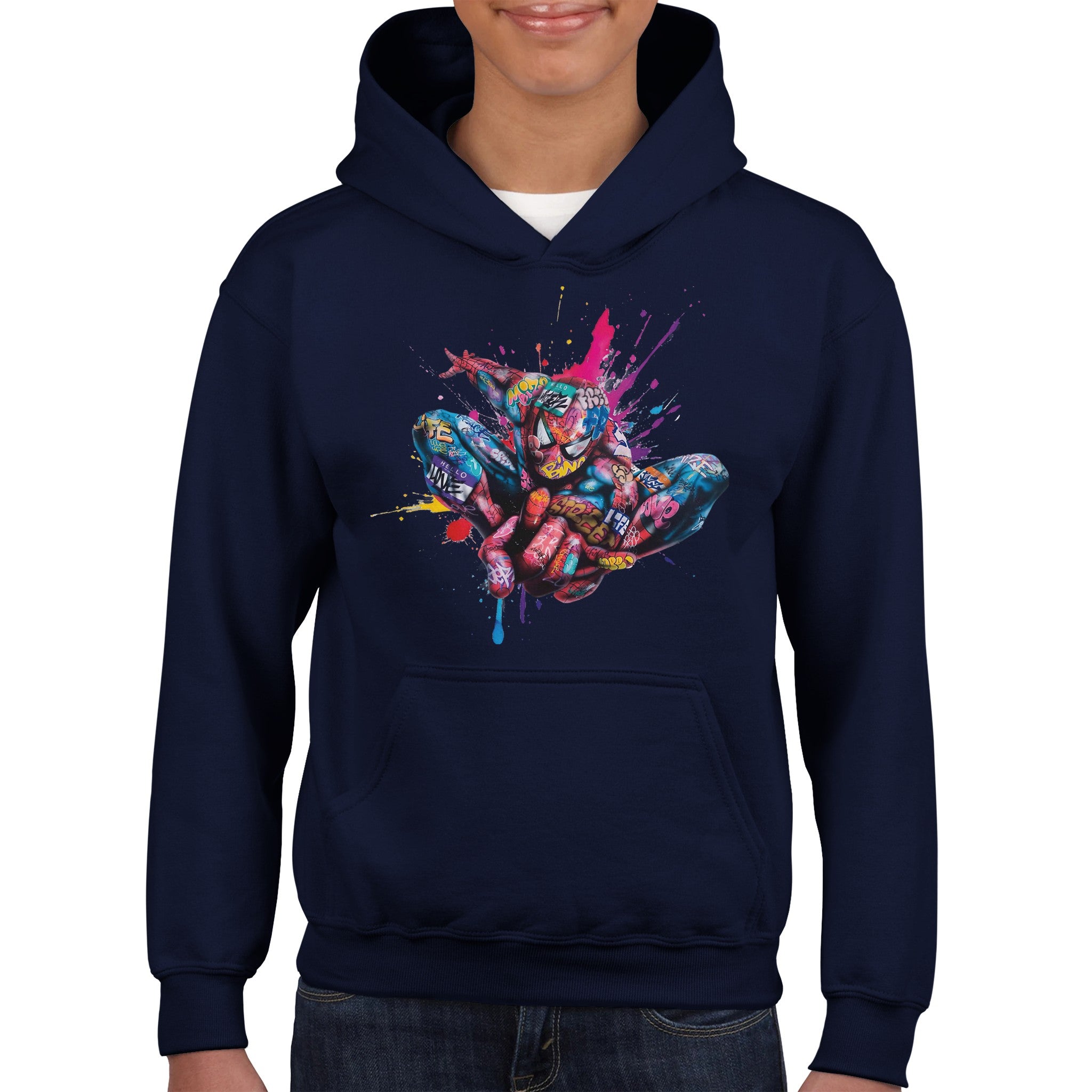 Spider man graffiti Kids Hoodie - iCandy gFX Studios