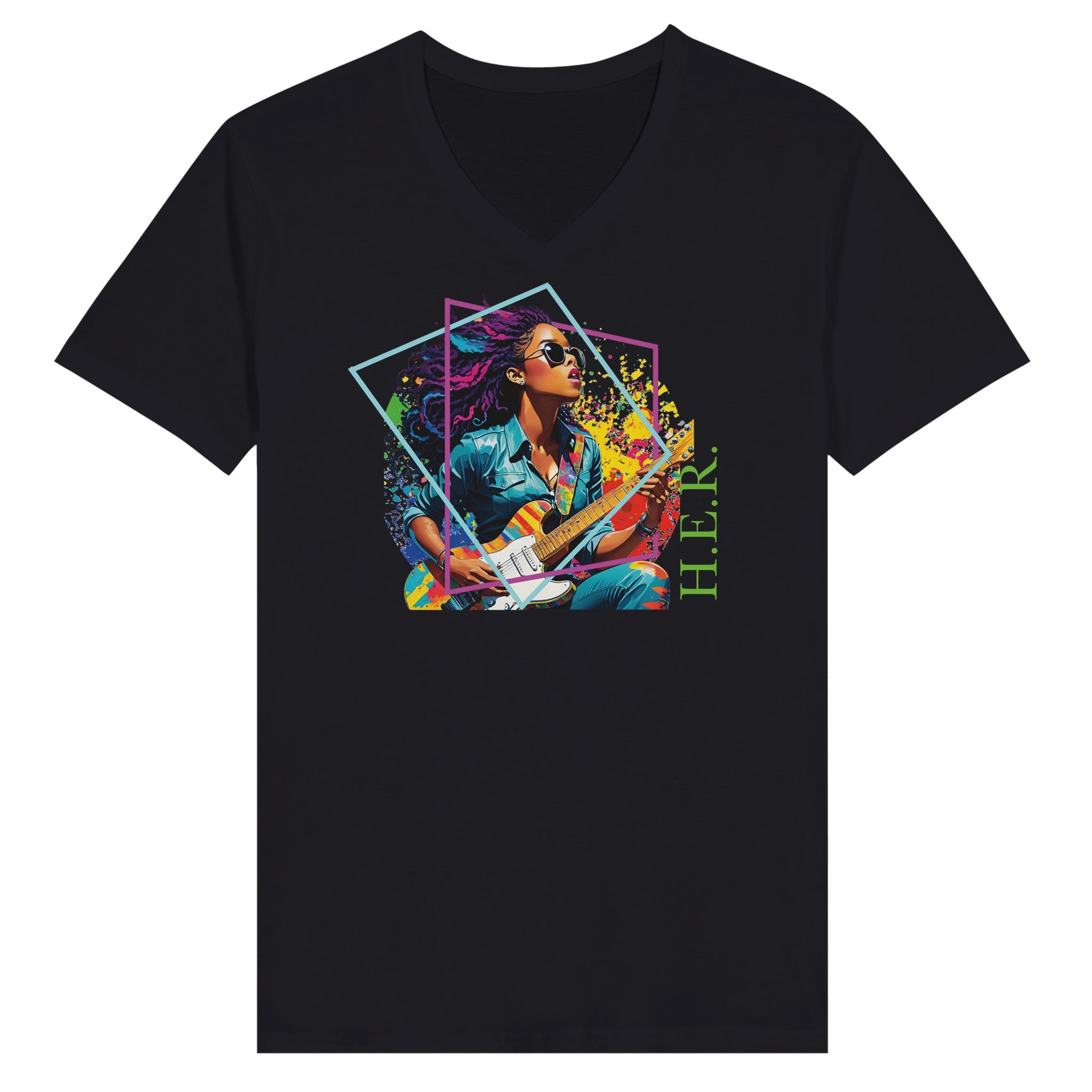 H.E.R. V-Neck T-shirt - iCandy gFX Studios Inc.