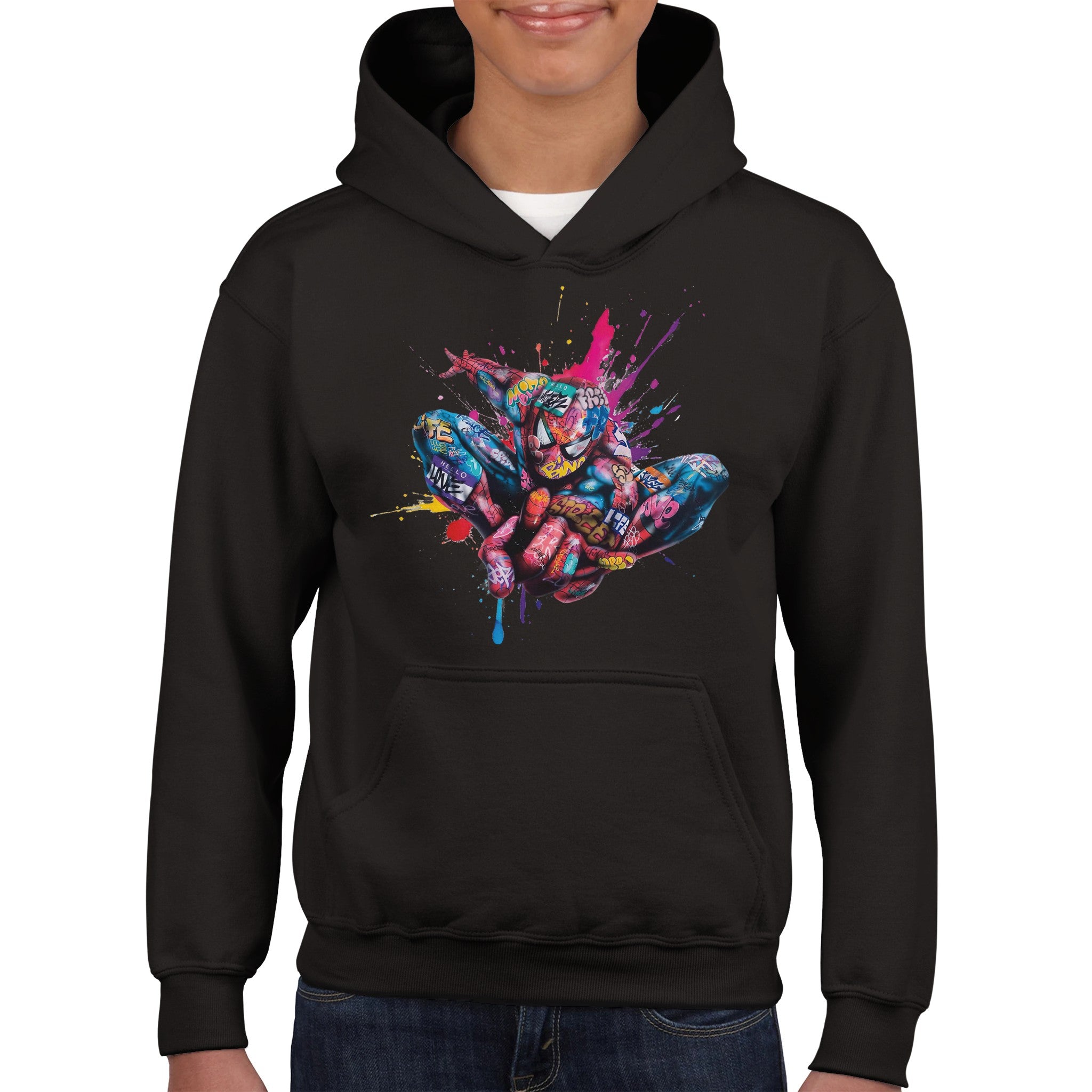 Spider man graffiti Kids Hoodie - iCandy gFX Studios