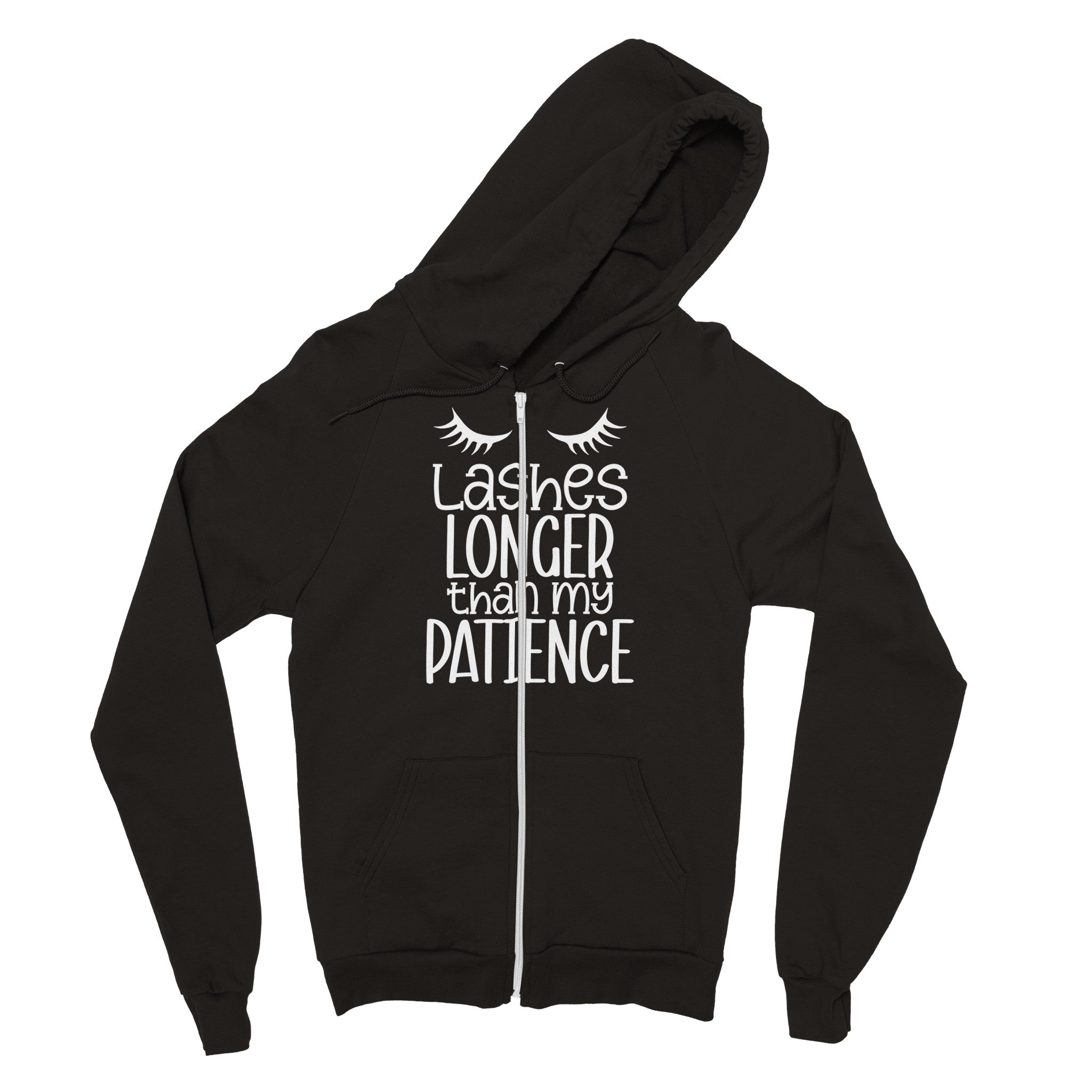 Lashes longer than my patience Zip Hoodie - iCandy gFX Studios