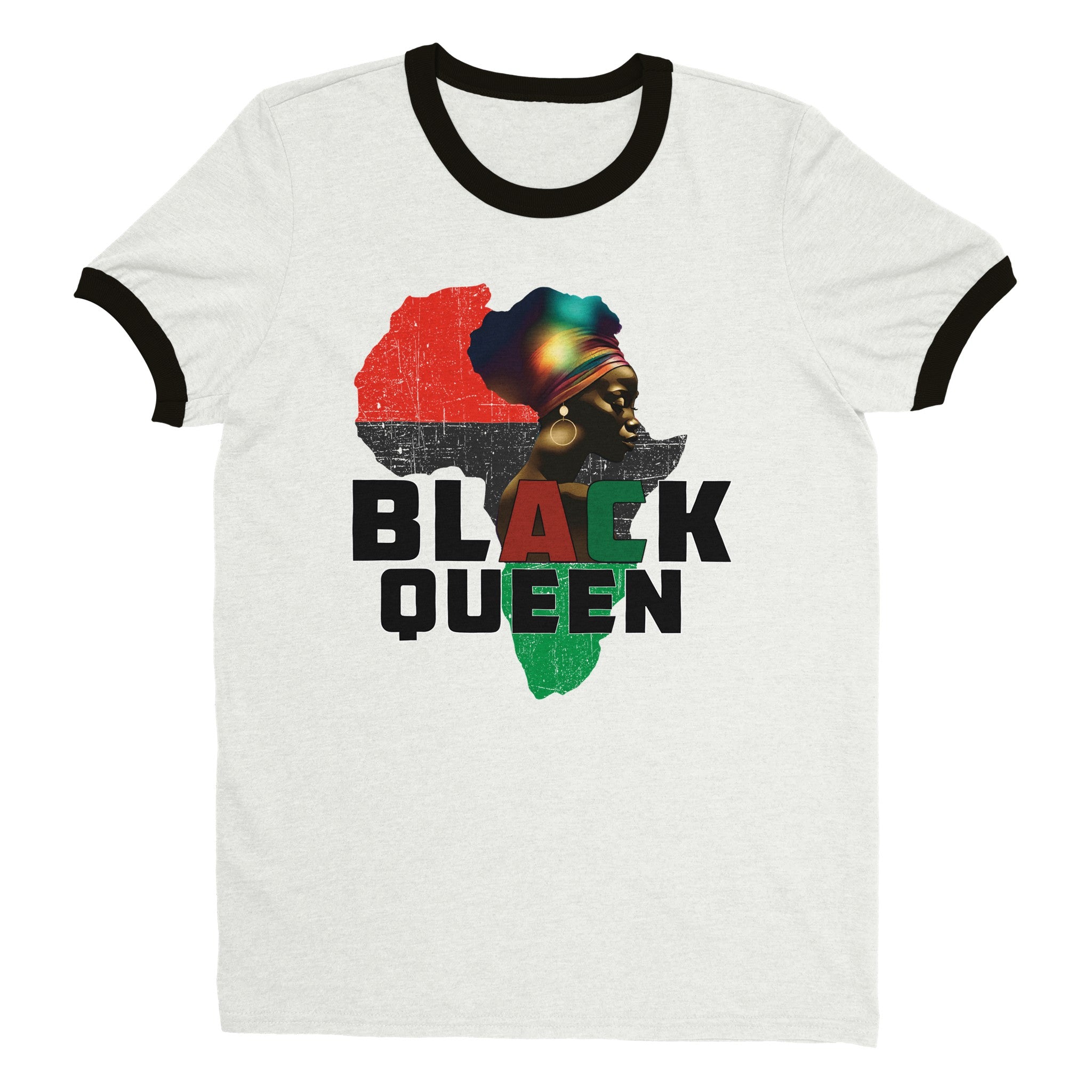 Black Queen Ringer Tee - iCandy gFX Studios