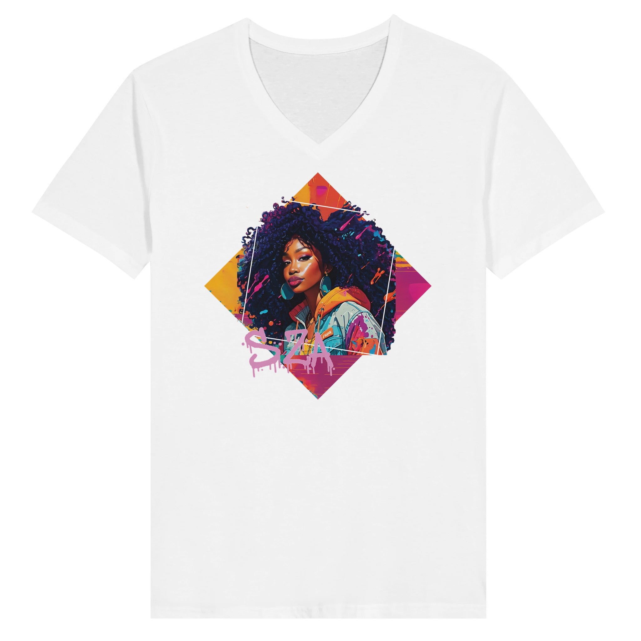 SZA V-Neck T-shirt - iCandy gFX Studios Inc.