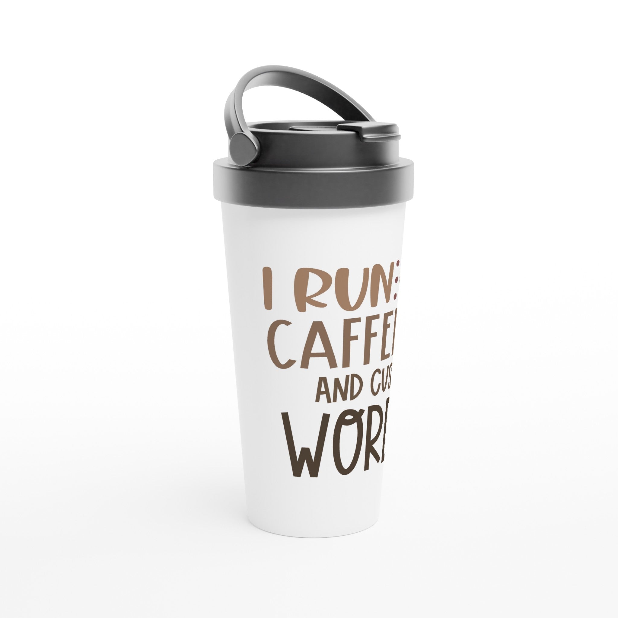 I Run on Caffeine 15oz Travel Mug - iCandy gFX Studios