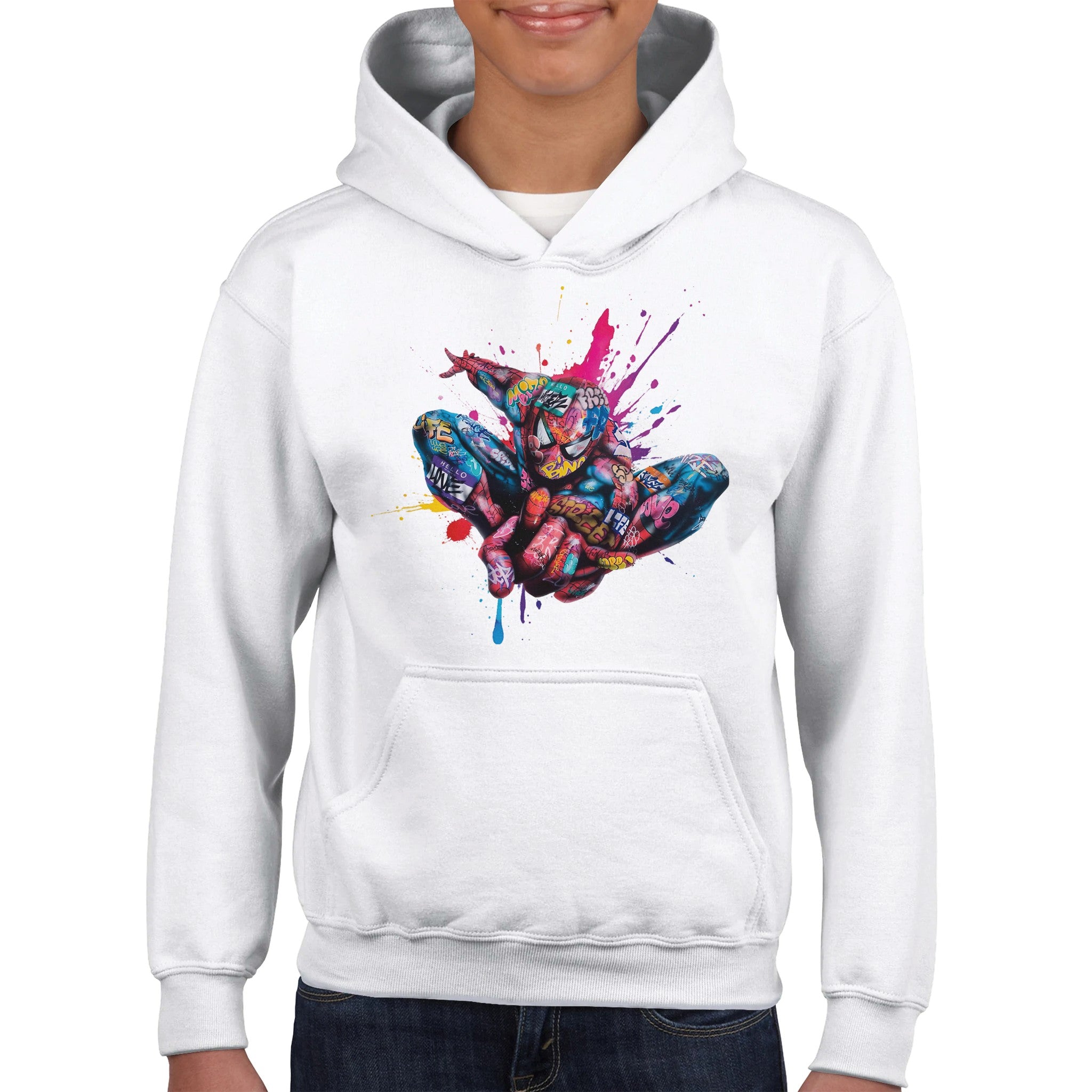Spider man graffiti Kids Hoodie - iCandy gFX Studios