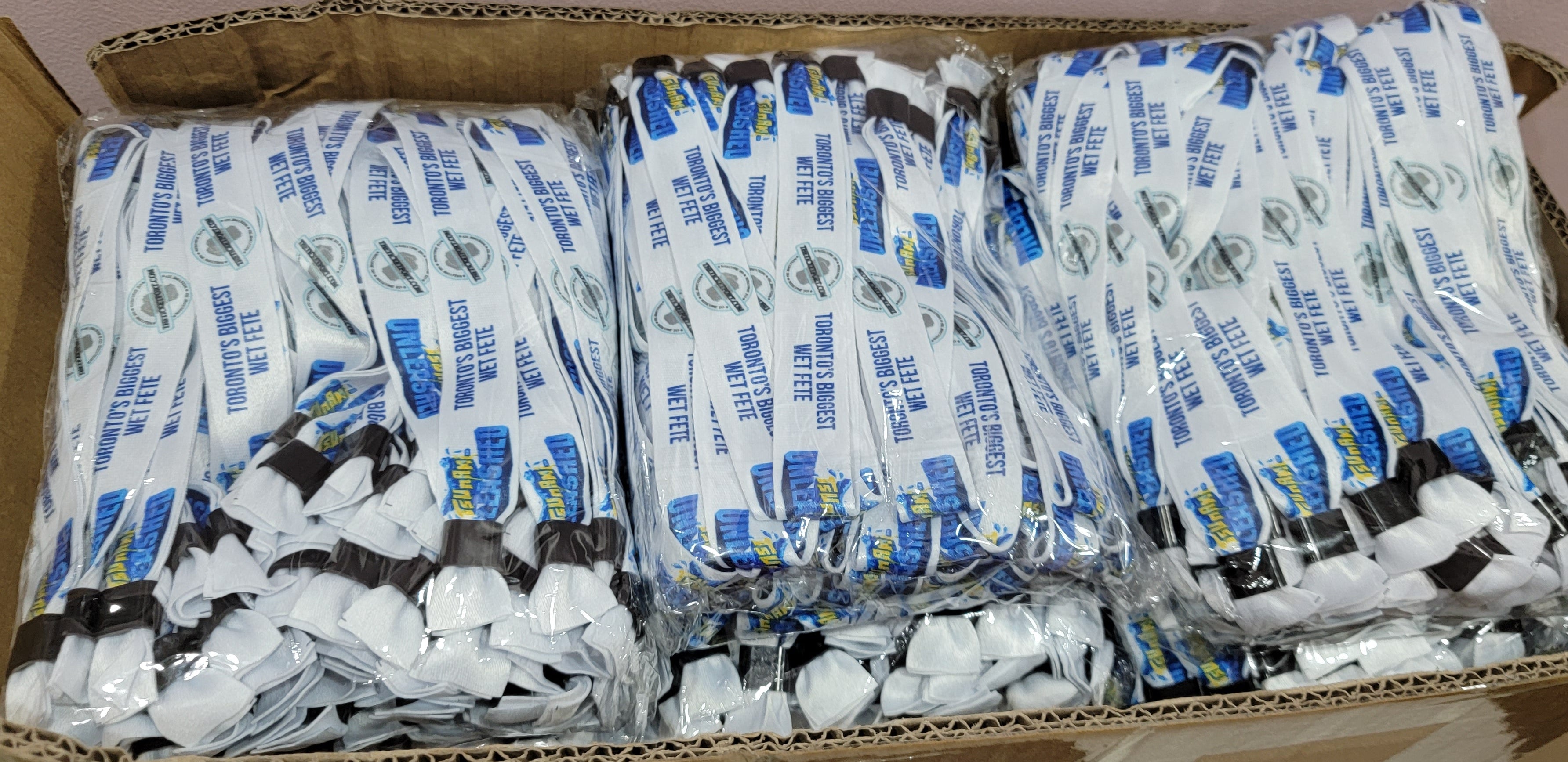 Premium Custom Event Bands – 20mm Polyester Wristbands with Secure Locking Clips - iCandy gFX Studios inc.
