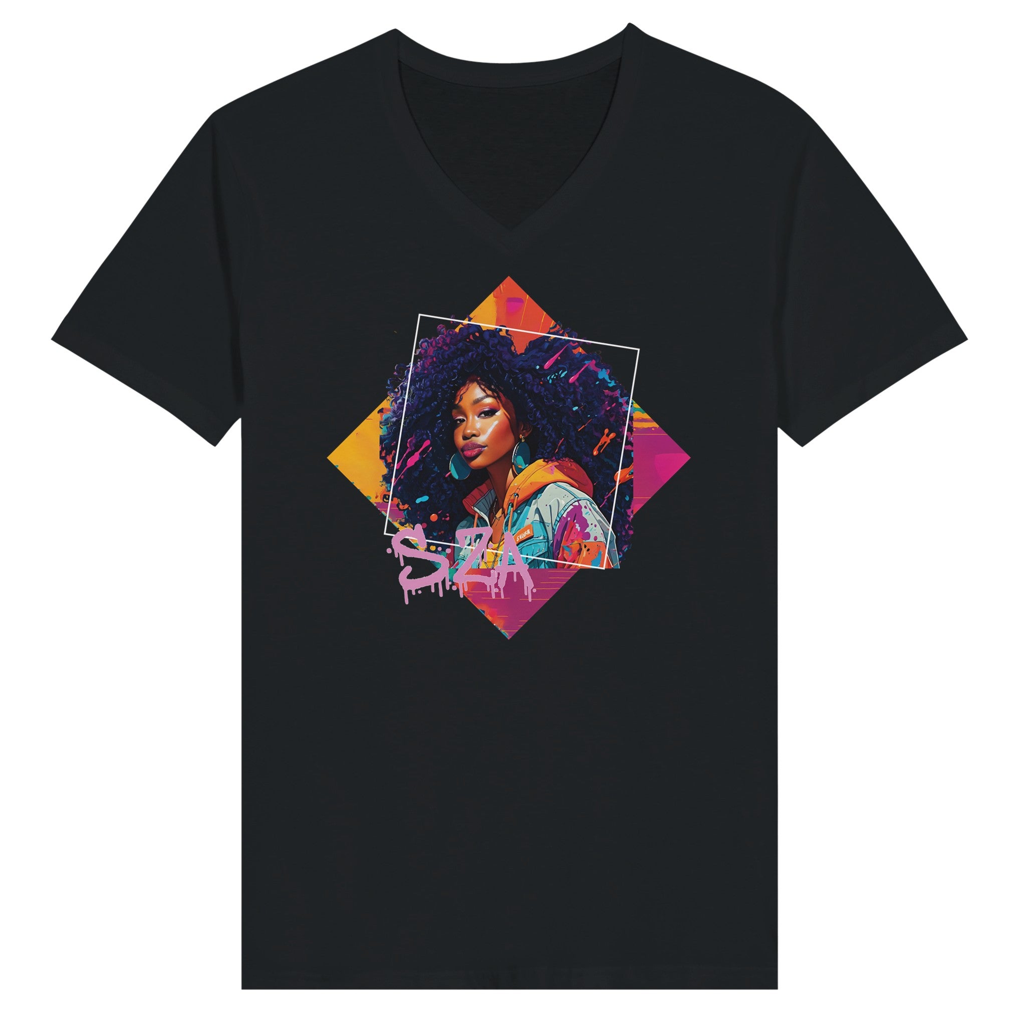 SZA V-Neck T-shirt - iCandy gFX Studios Inc.
