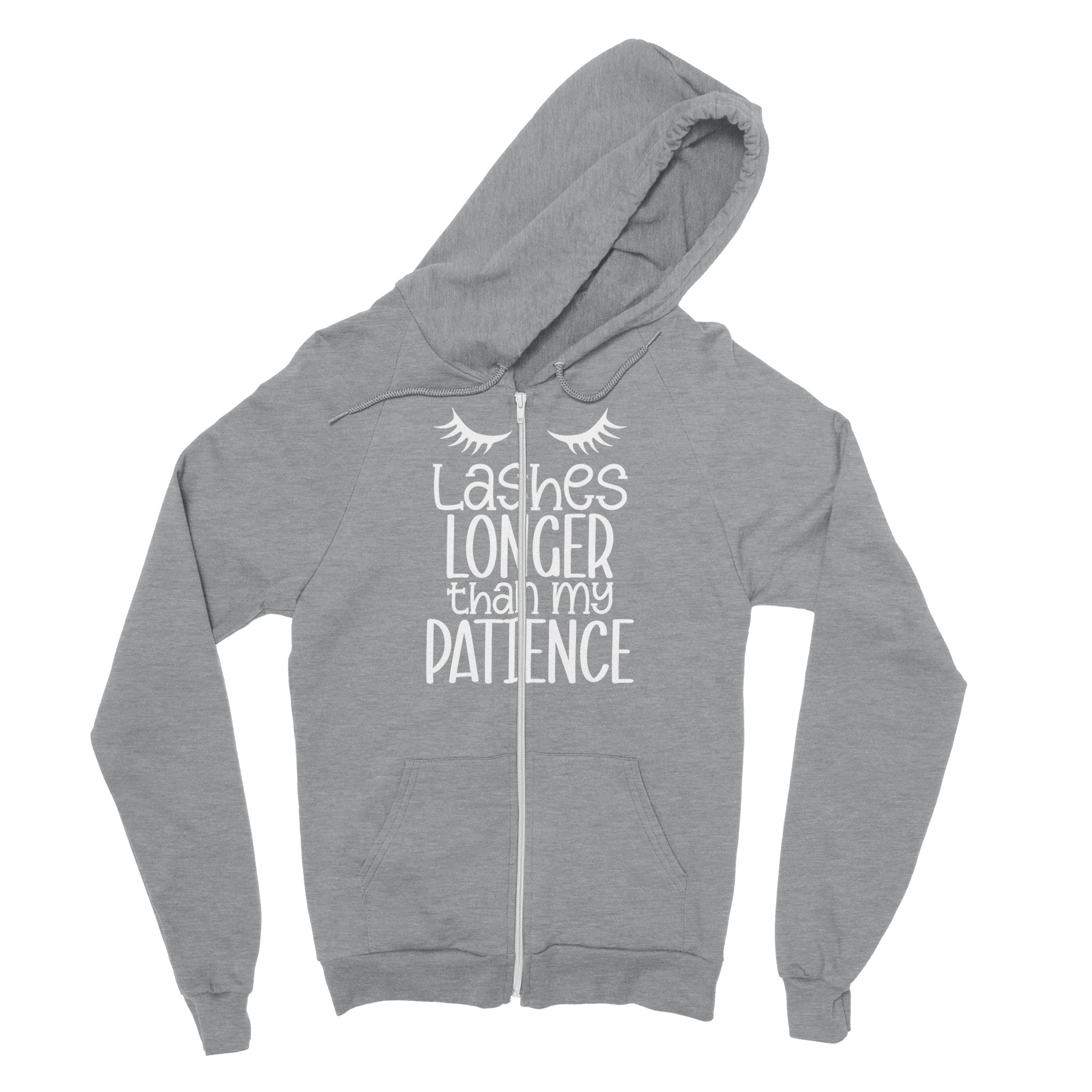 Lashes longer than my patience Zip Hoodie - iCandy gFX Studios