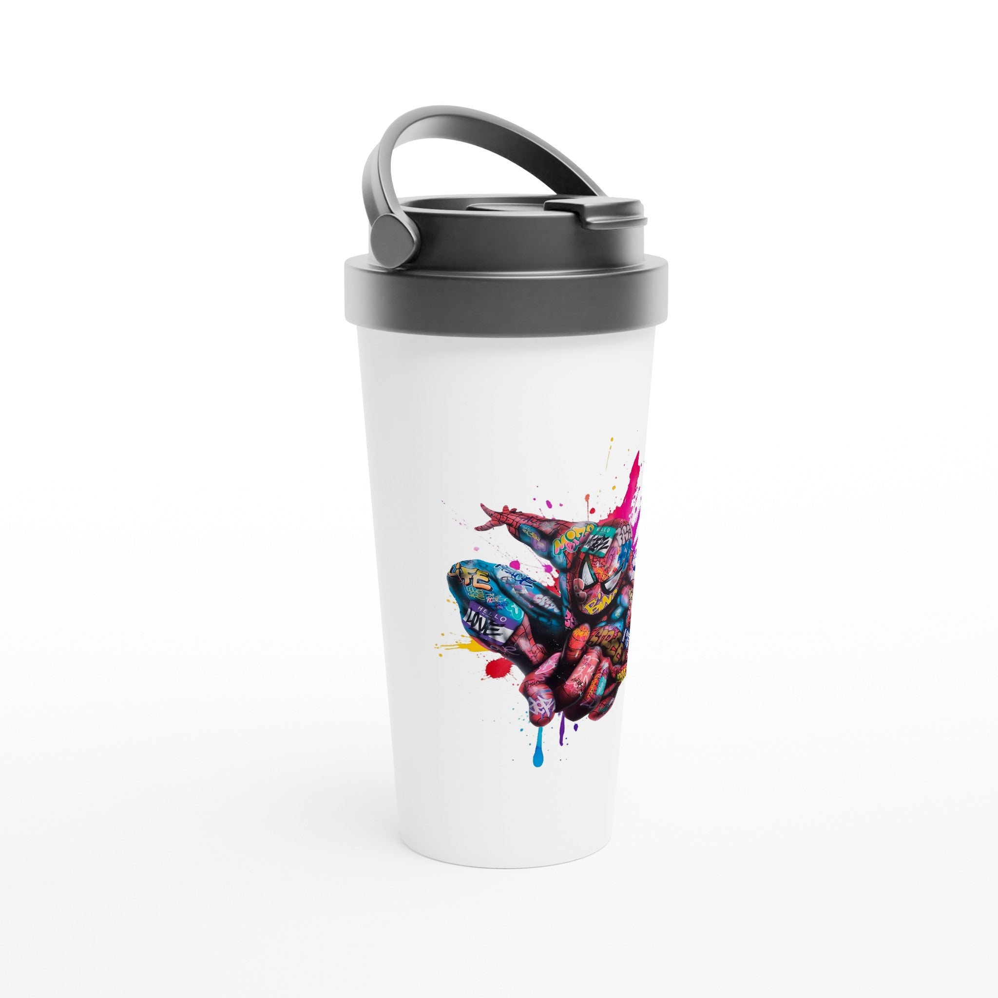 Spider man graffiti 15oz Travel Mug - iCandy gFX Studios