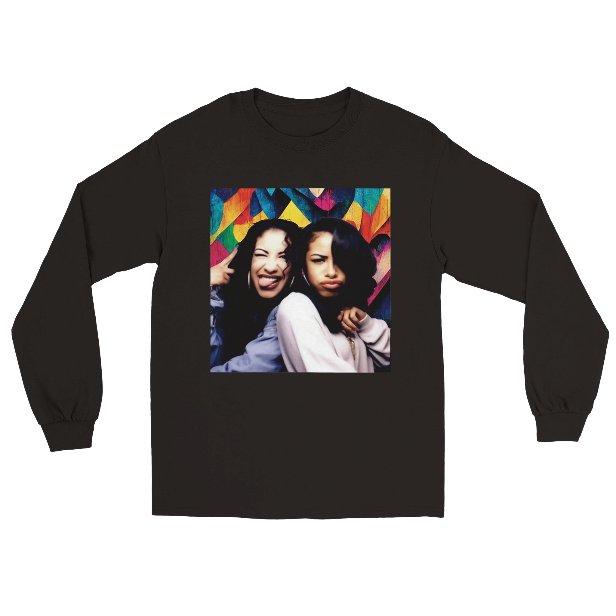 Selena & Aaliyah Classic Unisex Longsleeve T-shirt - iCandy gFX Studios