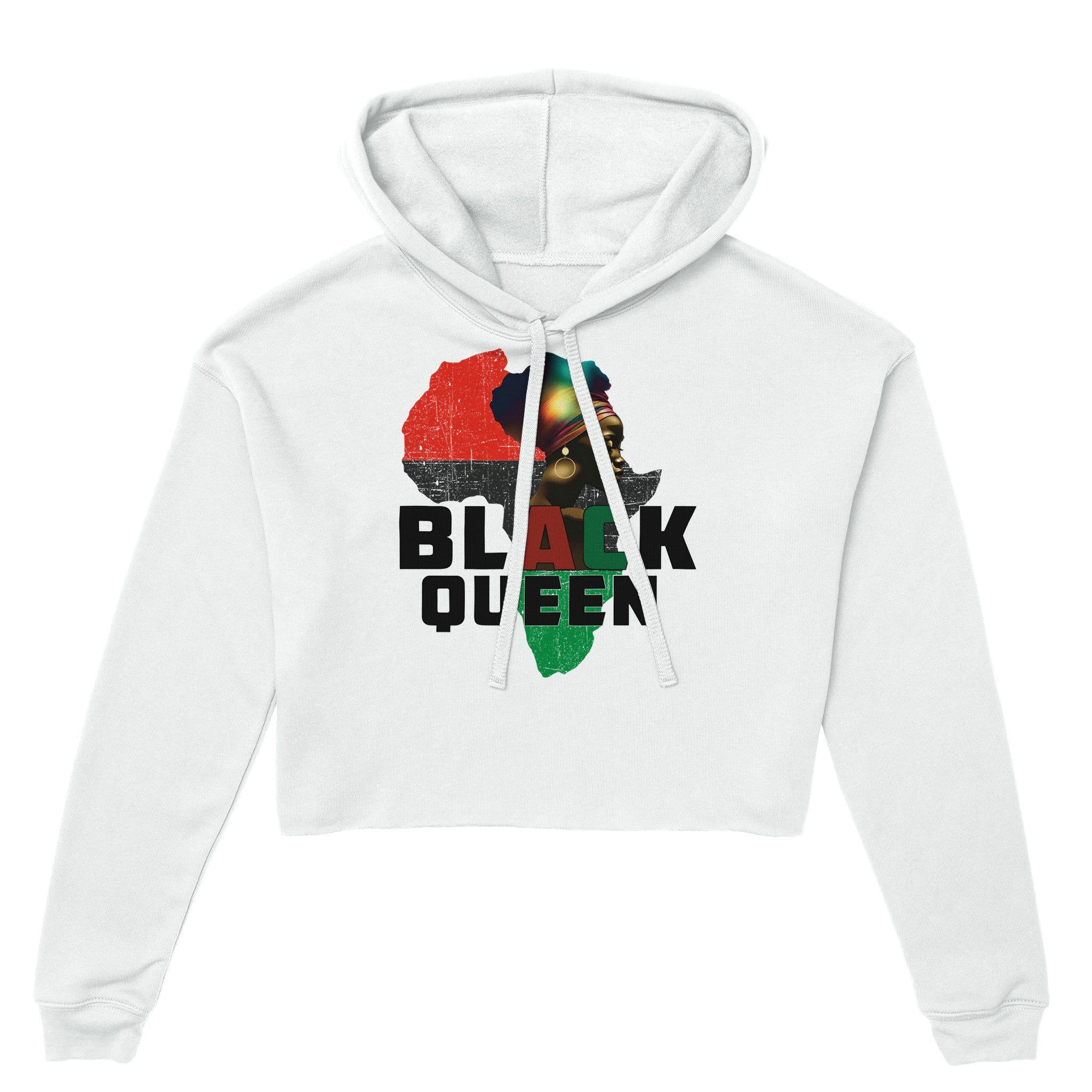Black Queen Cropped Hoodie - iCandy gFX Studios Inc.