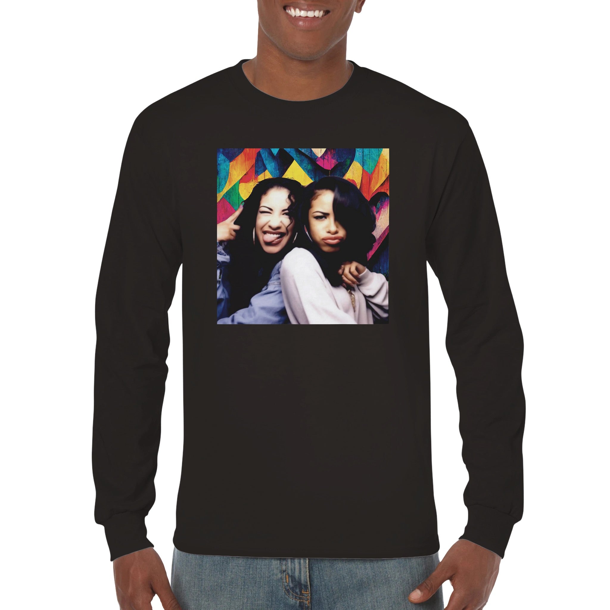 Selena & Aaliyah Classic Unisex Longsleeve T-shirt - iCandy gFX Studios