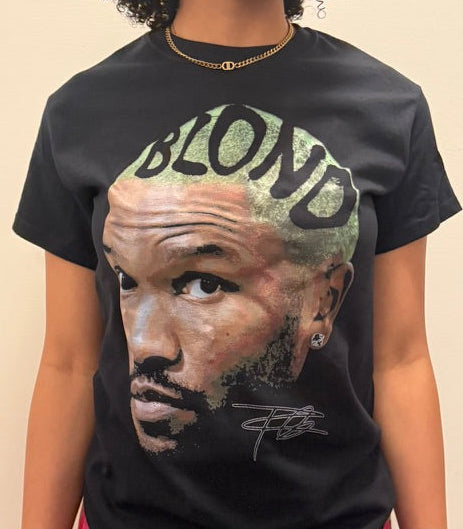Custom Printed T-shirt on person showing a graphic image