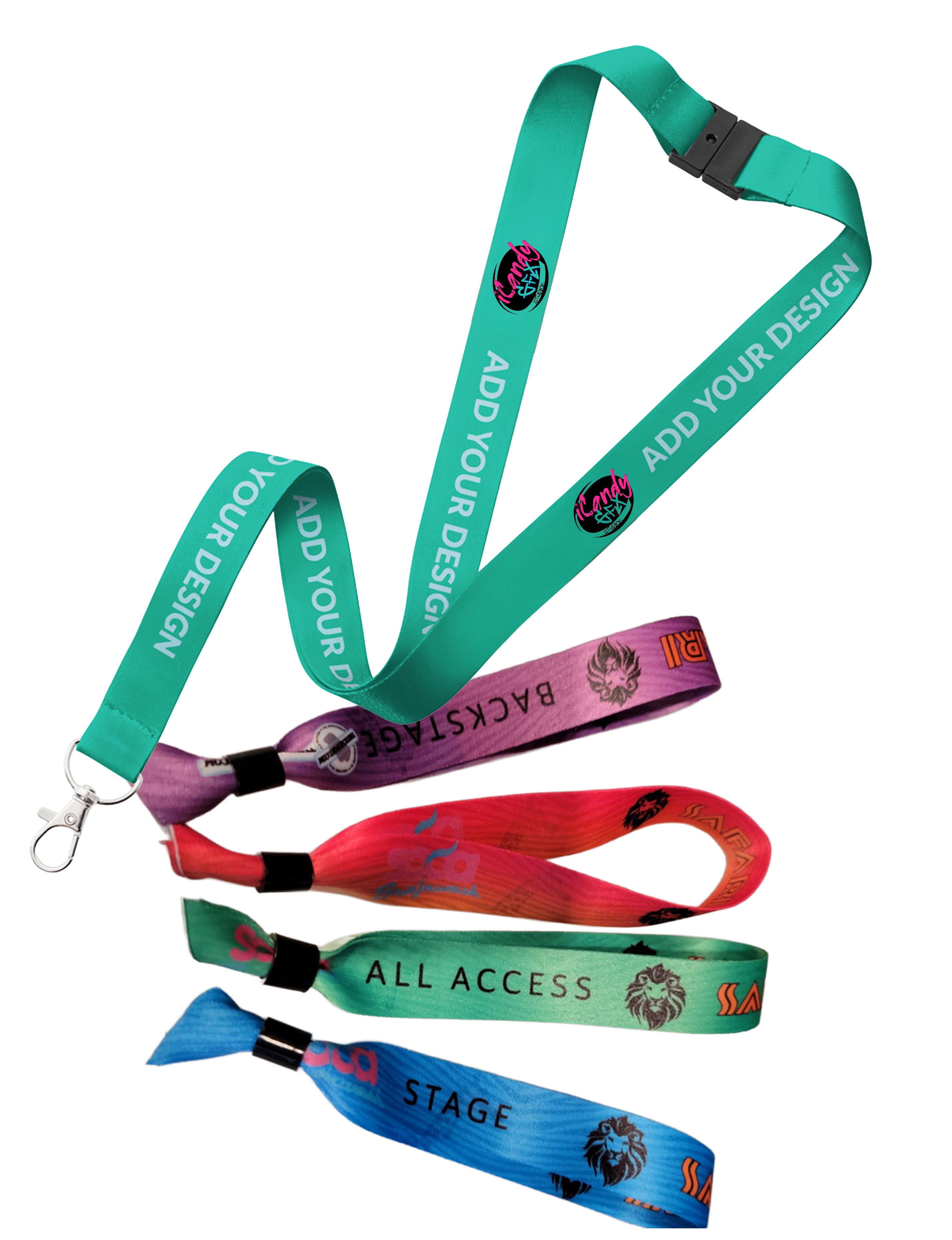Event Starter Pack | 500 Wristbands + 25 Lanyards | Event Credentials Brampton GTA - iCandy gFX Studios inc.
