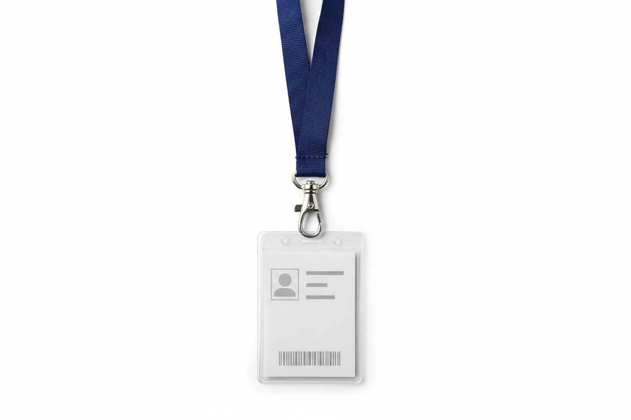 create a lanyard with ID badge
