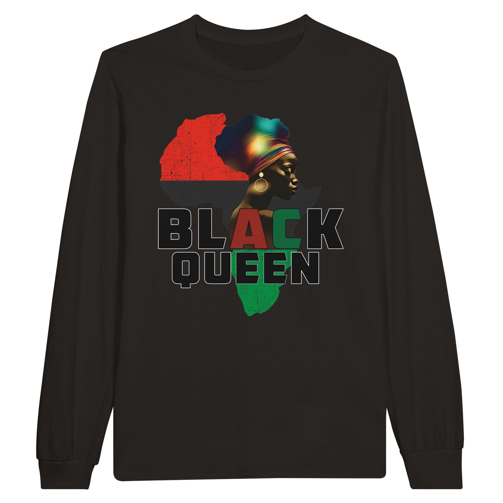 Black Queen Long Sleeve Tee - iCandy gFX studios