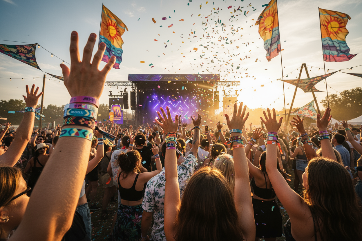 make the scene more like a festival